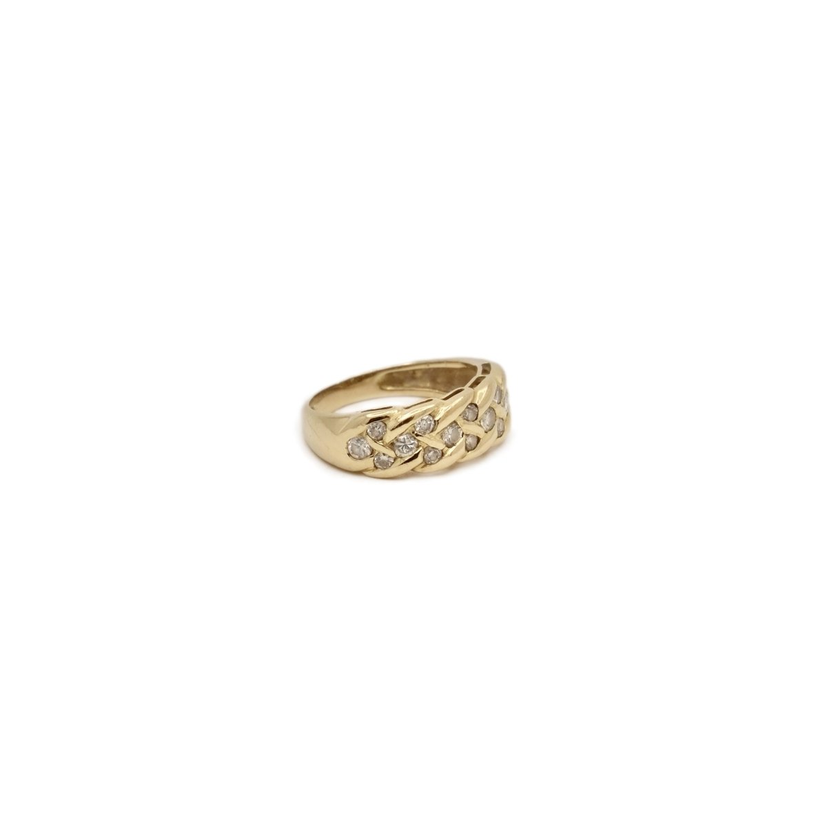 Bague épi en or jaune et diamants - Castafiore