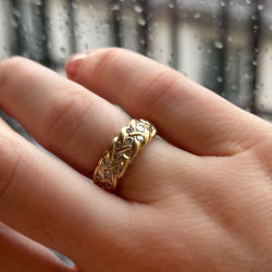 Bague épi en or jaune et diamants - Castafiore