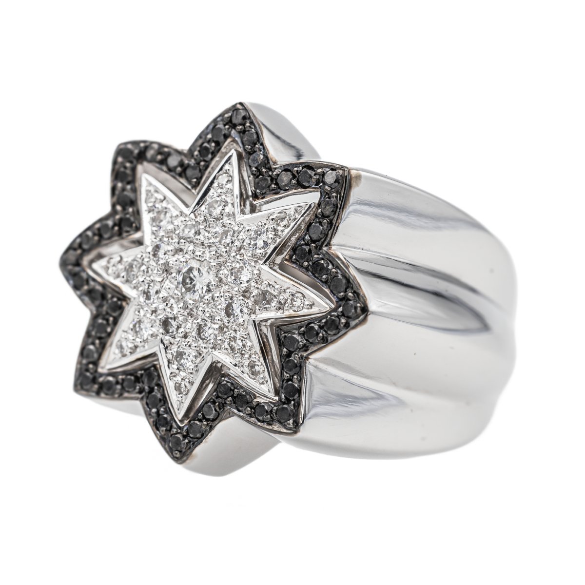 Bague Etoile en or blanc et diamants - Castafiore