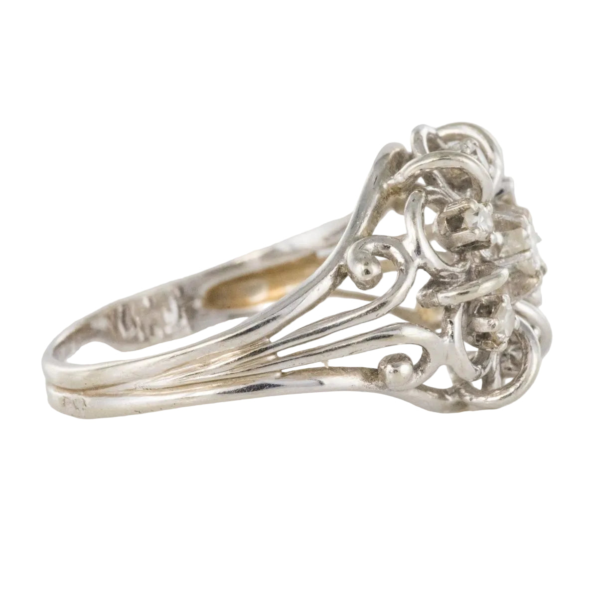 Bague fils d'or blanc et diamants - Castafiore