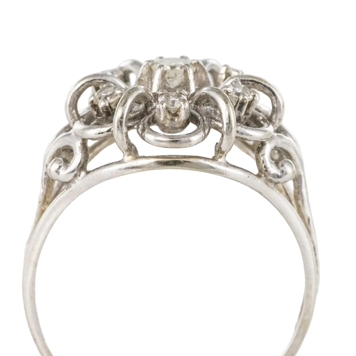 Bague fils d'or blanc et diamants - Castafiore