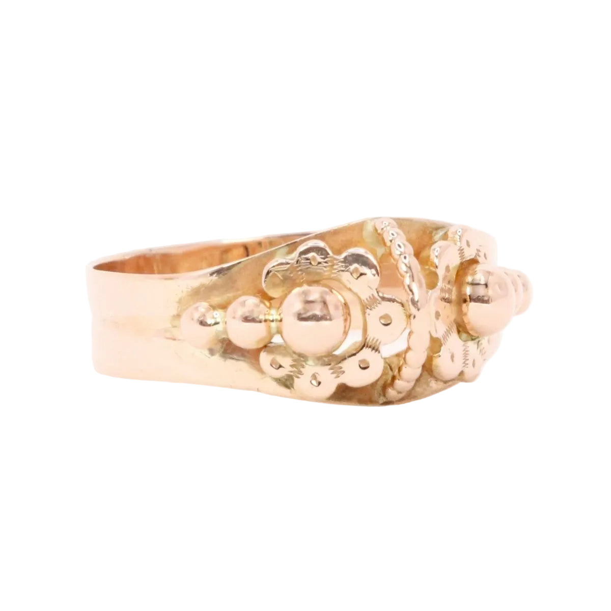 Bague "Fleur" Art Nouveau en or rose - Castafiore