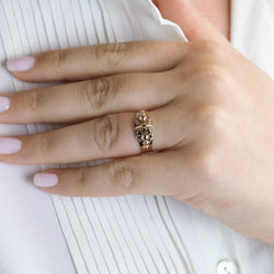 Bague "Fleur" Art Nouveau en or rose - Castafiore