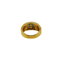 Bague Fleur en or jaune et saphir - Castafiore