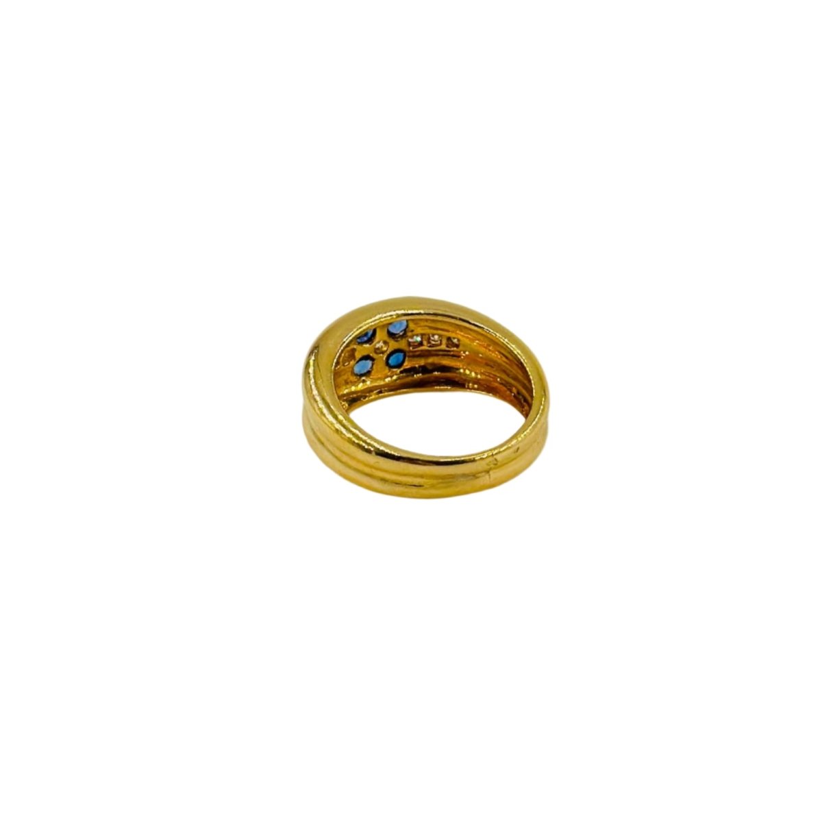 Bague Fleur en or jaune et saphir - Castafiore