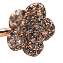 Bague fleur en or rose et diamants - Castafiore