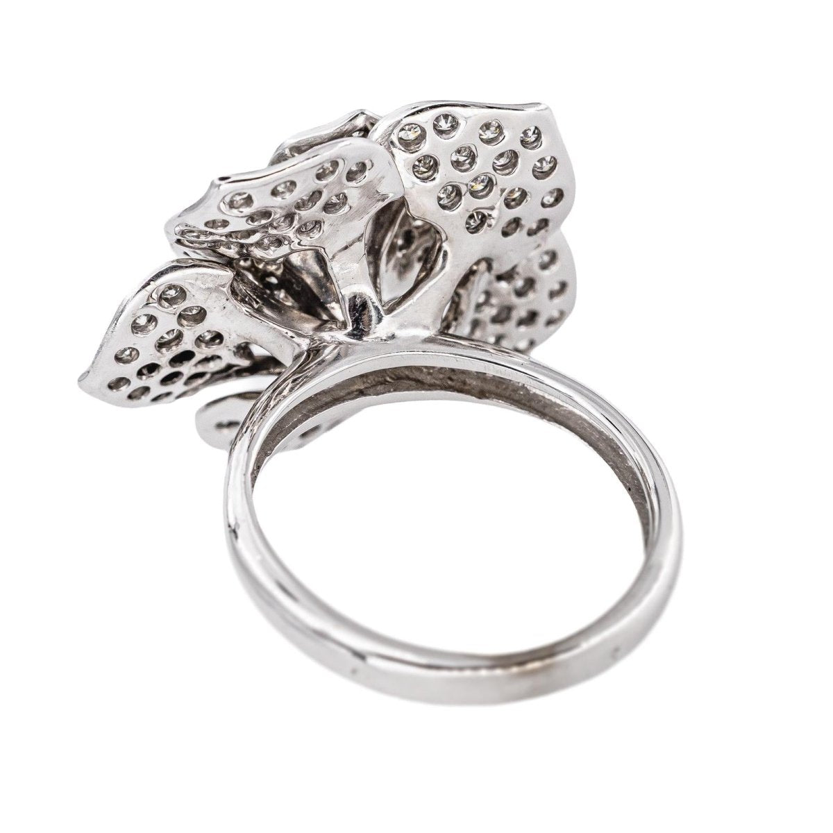 Bague Fleur Or blanc Diamant - Castafiore