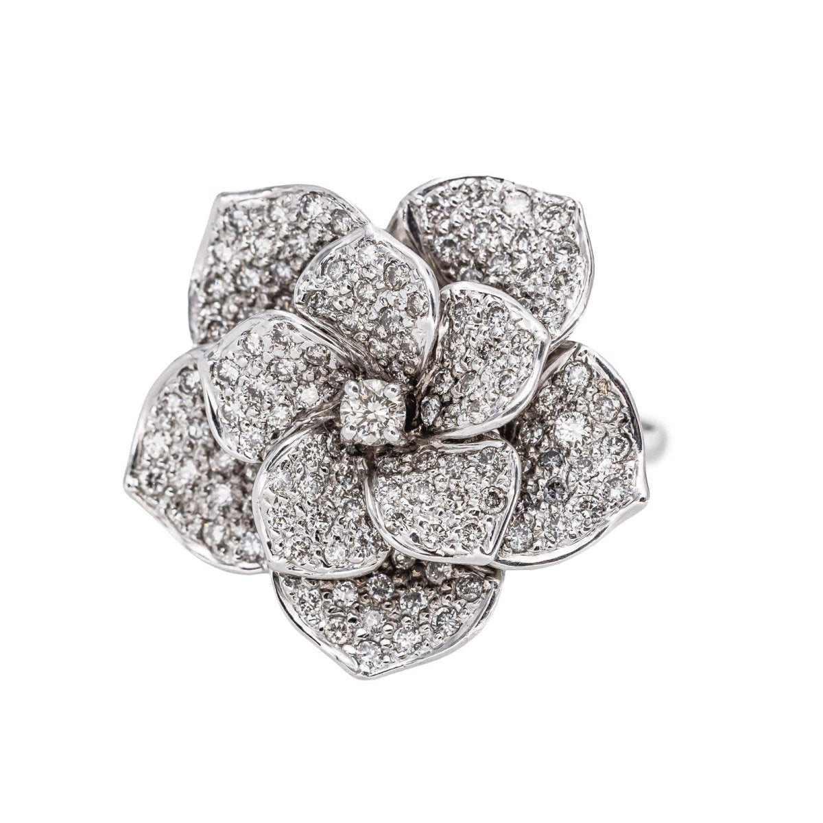 Bague Fleur Or blanc Diamant - Castafiore