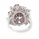 Bague Fleur Or blanc Rubis - Castafiore