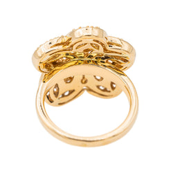 Bague Fleur Or rose Diamant - Castafiore