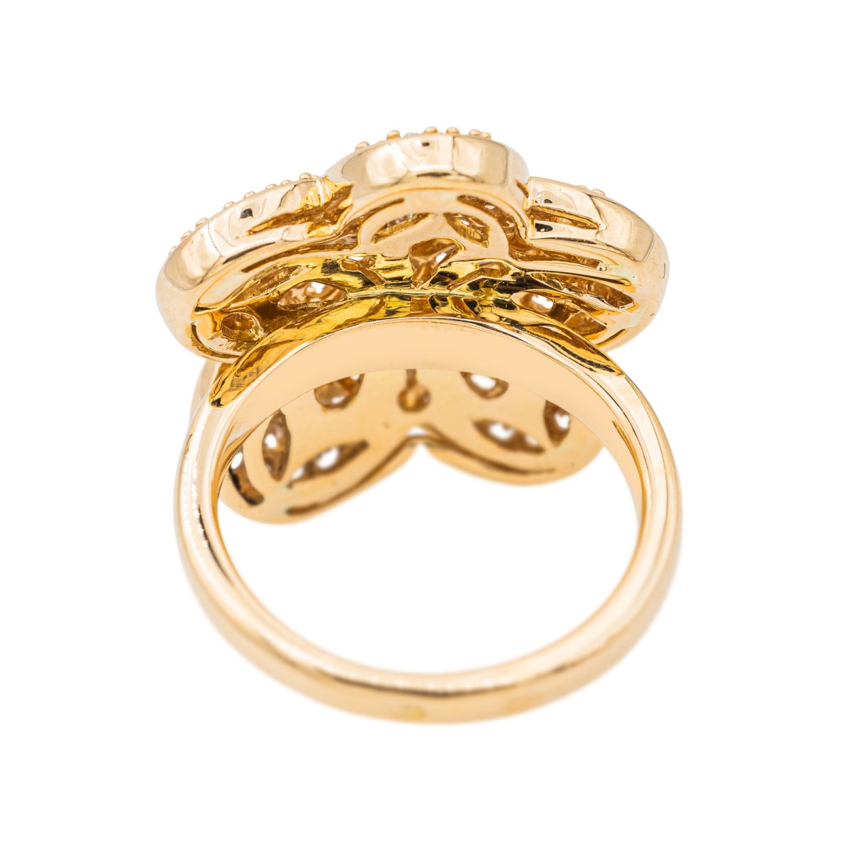 Bague Fleur Or rose Diamant - Castafiore