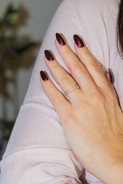 Bague Fleur Or rose Diamant - Castafiore