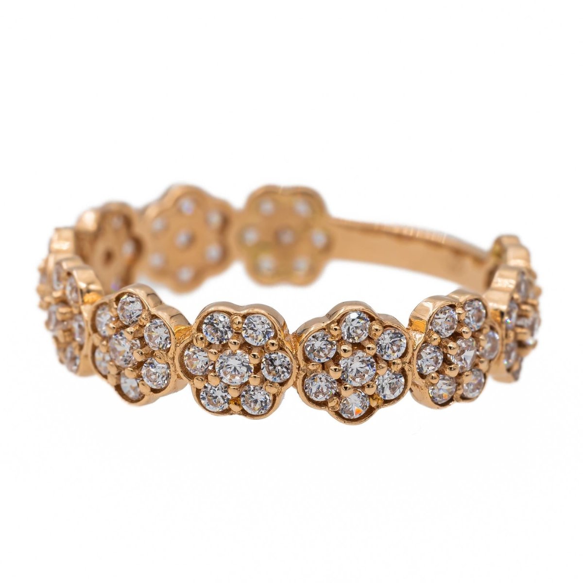 Bague Fleur Or rose Diamant - Castafiore