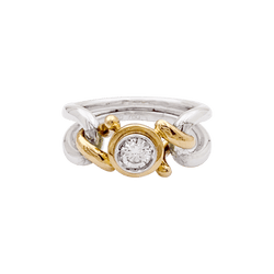 Bague FRED, deux tons d'or et diamant. - Castafiore