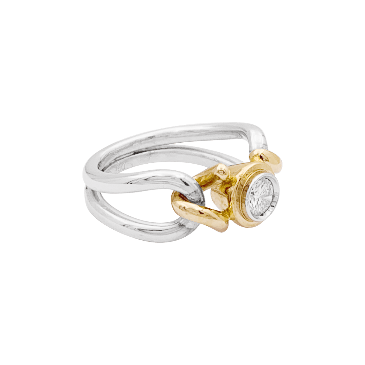 Bague FRED, deux tons d'or et diamant. - Castafiore