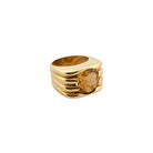 Bague FRED en or jaune et citrine - Castafiore