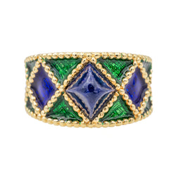 Bague FRED en or jaune et lapis lazuli - Castafiore