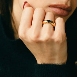 Bague FRED en or jaune et saphirs - Castafiore