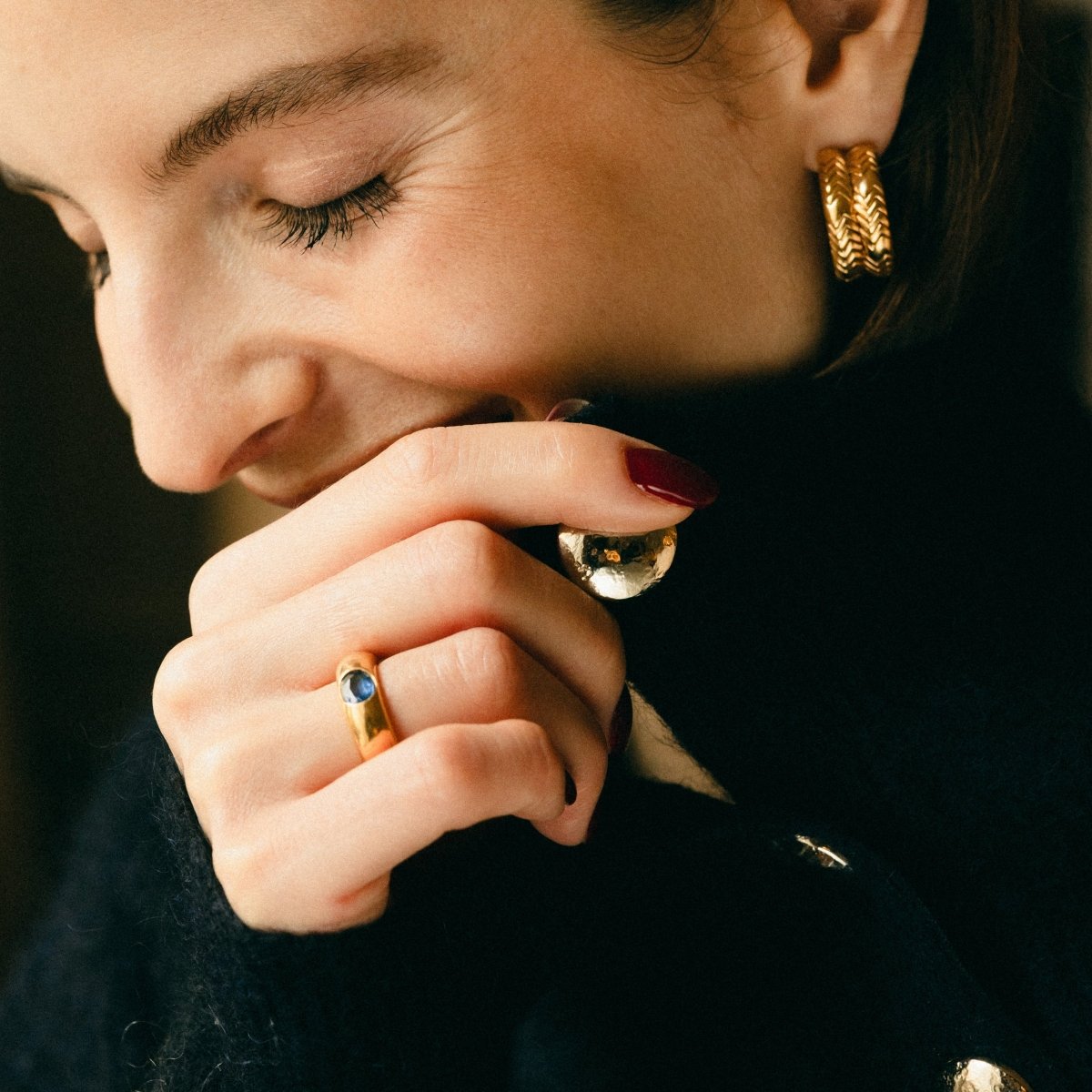 Bague FRED en or jaune et saphirs - Castafiore