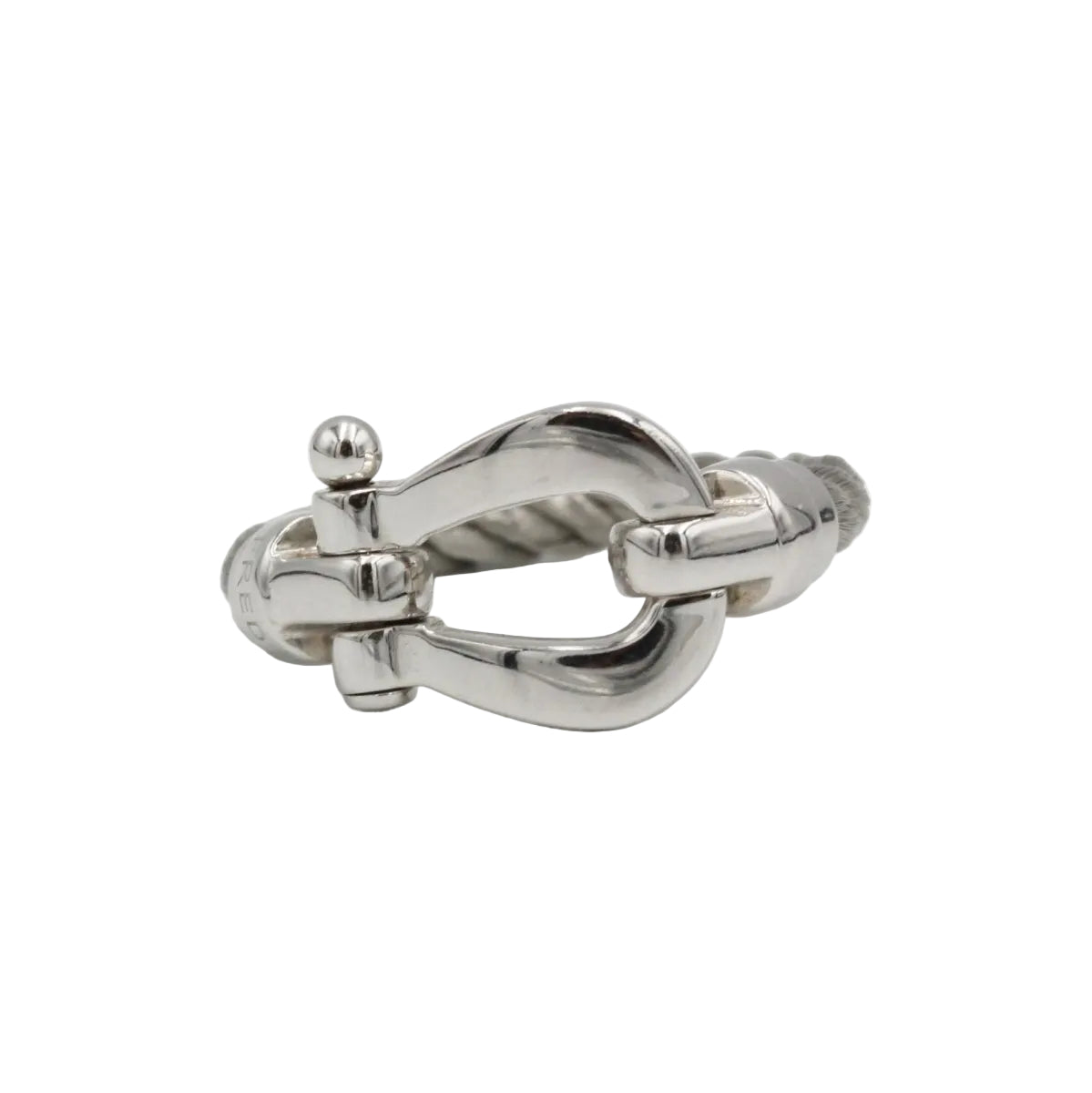 Bague FRED Force 10 en or blanc et acier - Castafiore