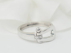 Bague FRED "Force 10" en or blanc et diamants - Castafiore