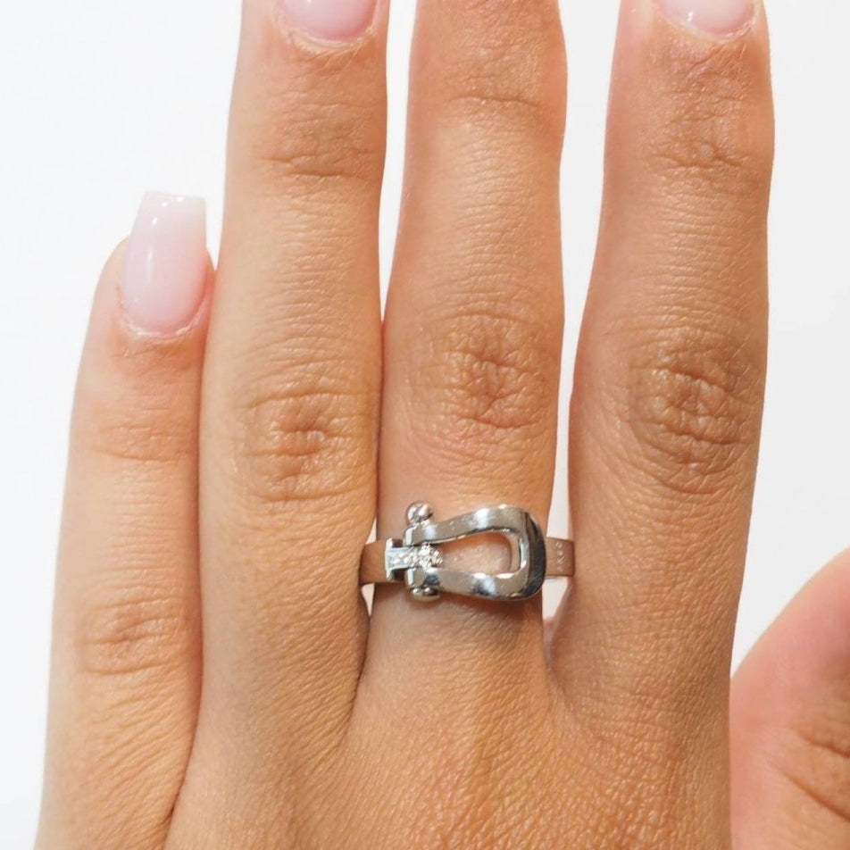 Bague Fred force 10 en or blanc et diamants - Castafiore