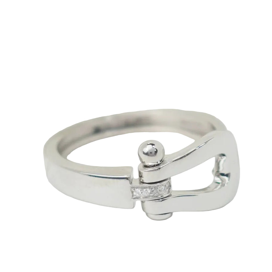 Bague Fred force 10 en or blanc et diamants - Castafiore