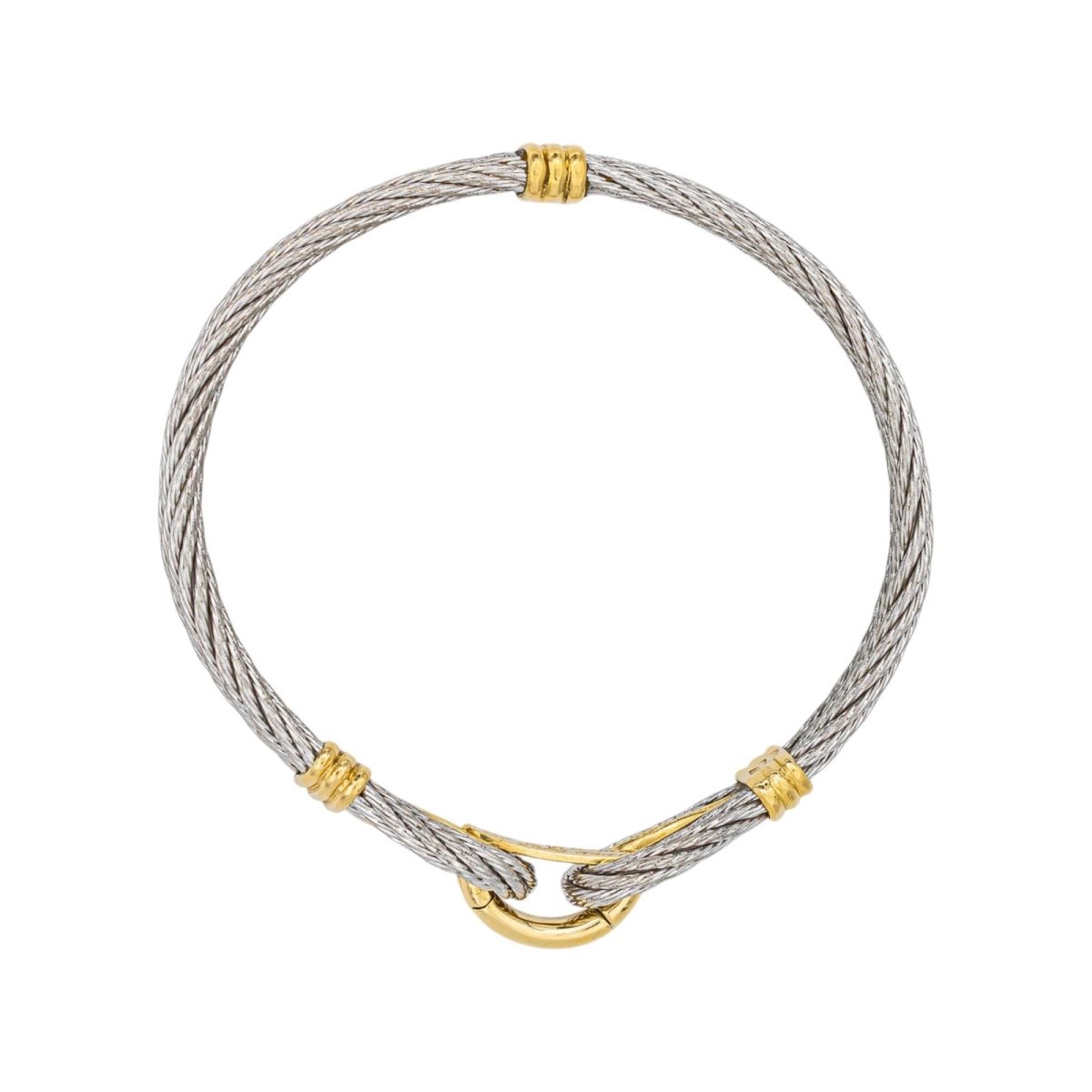 Bague FRED "Force 10" en or jaune et acier - Castafiore