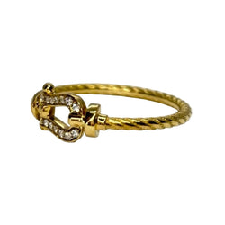 Bague FRED "Force 10" PM en or jaune et diamants - Castafiore