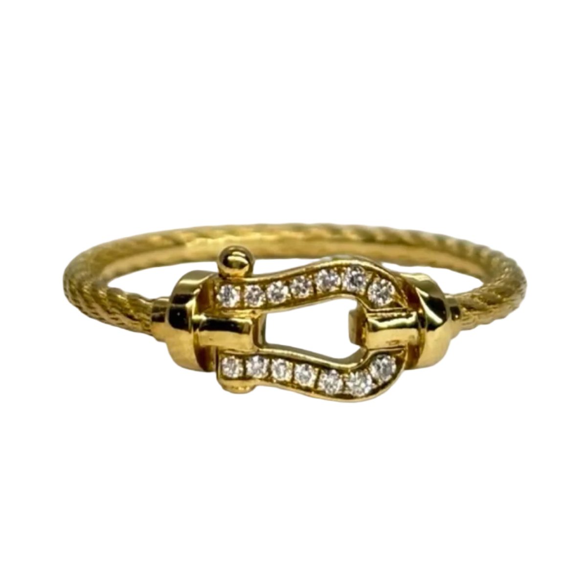 Bague FRED "Force 10" PM en or jaune et diamants - Castafiore
