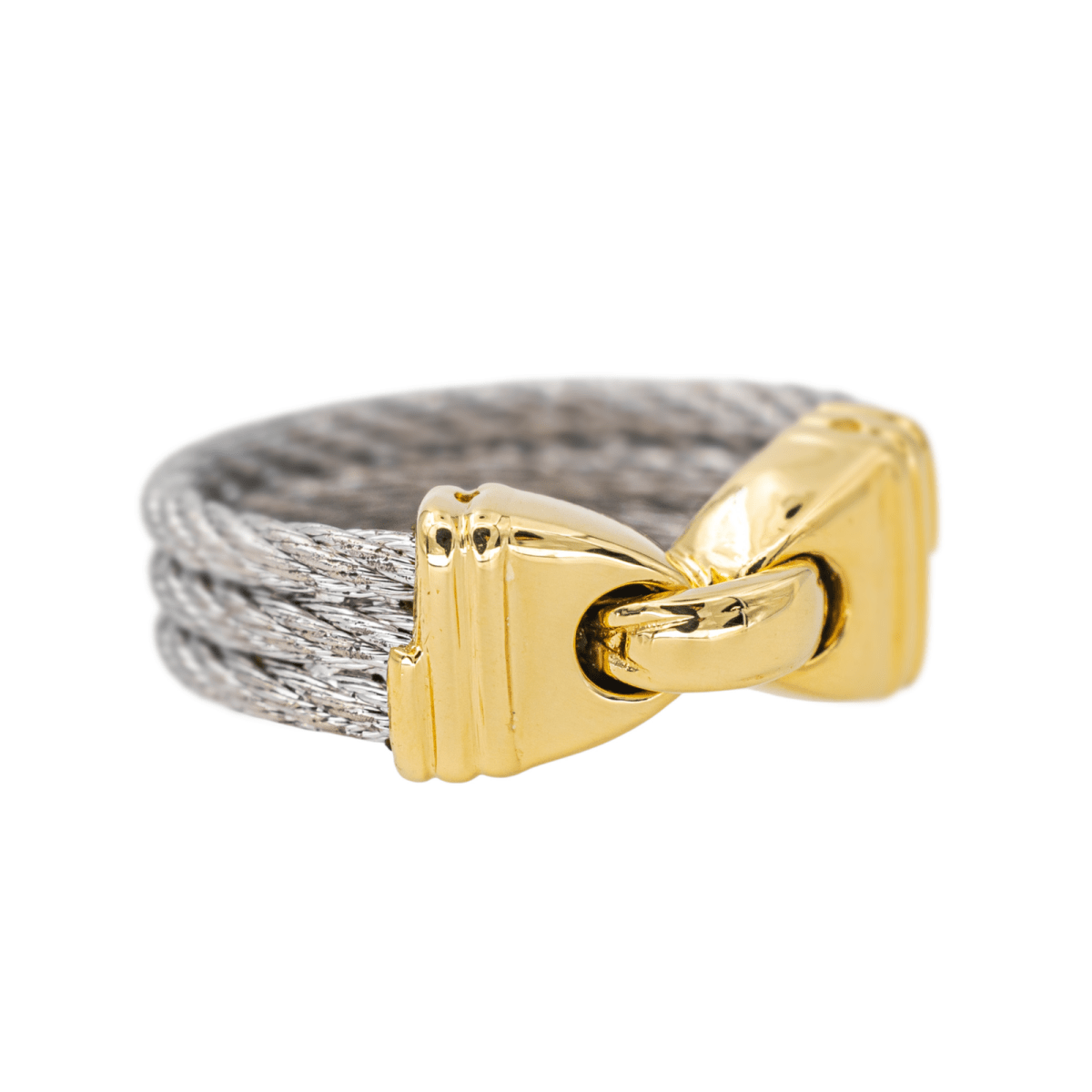 Bague FRED "Force10" en or jaune et acier - Castafiore