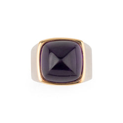 Bague FRED "Pain de sucre" en or jaune, or blanc et améthyste - Castafiore