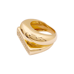 Bague Fred, "Success" or rose, diamants. - Castafiore