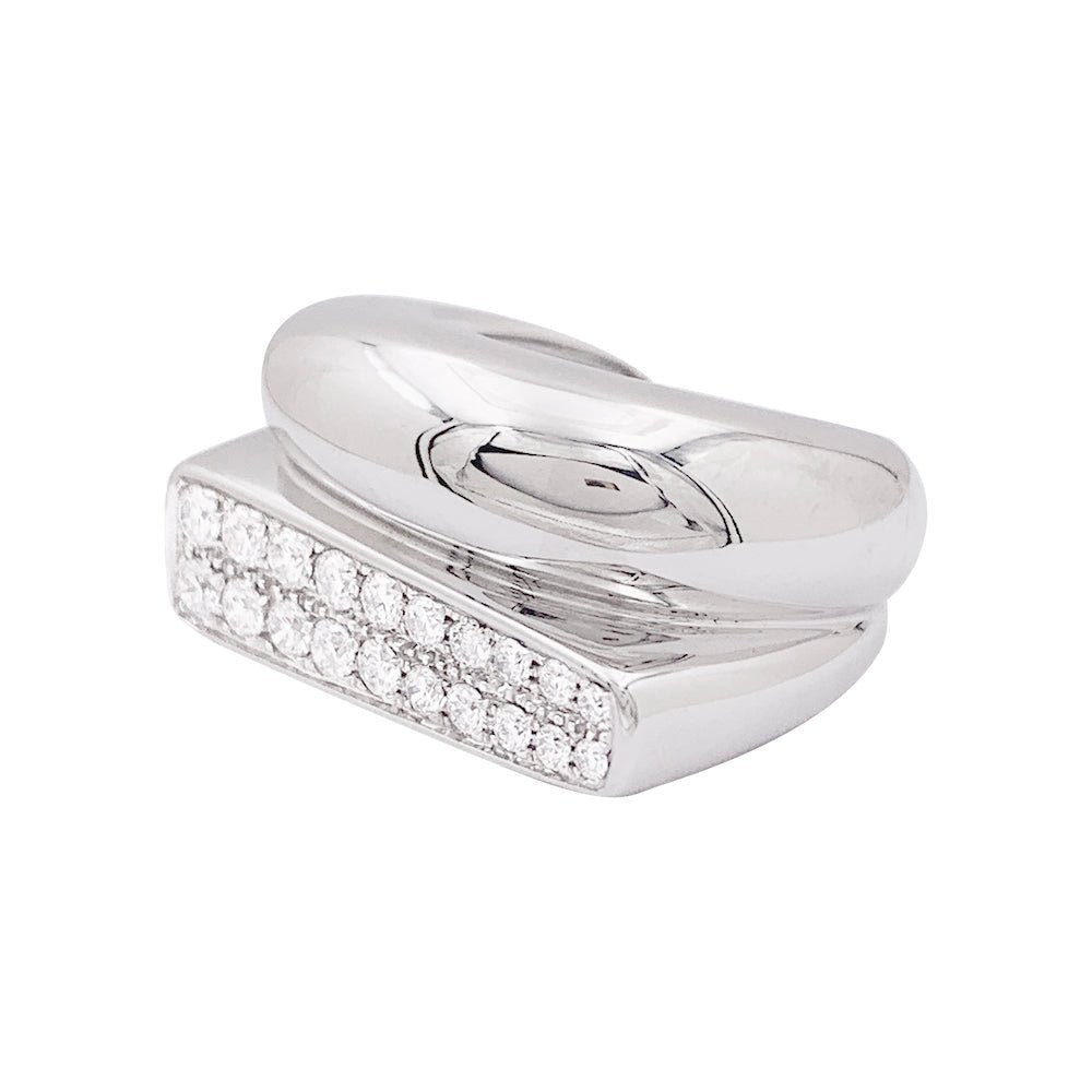 Bague FRED "Sucess" or blanc, diamants. - Castafiore