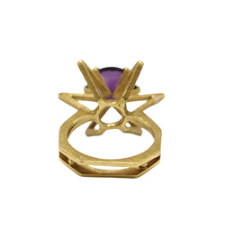 Bague Géométrique en Or - Améthyste - Castafiore