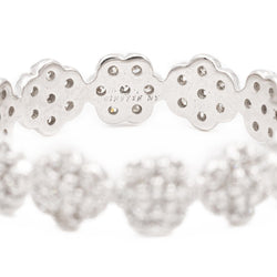 Bague GINETTE NY "Be mine mini lotus" en or blanc et diamant - Castafiore