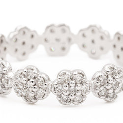 Bague GINETTE NY "Be mine mini lotus" en or blanc et diamant - Castafiore