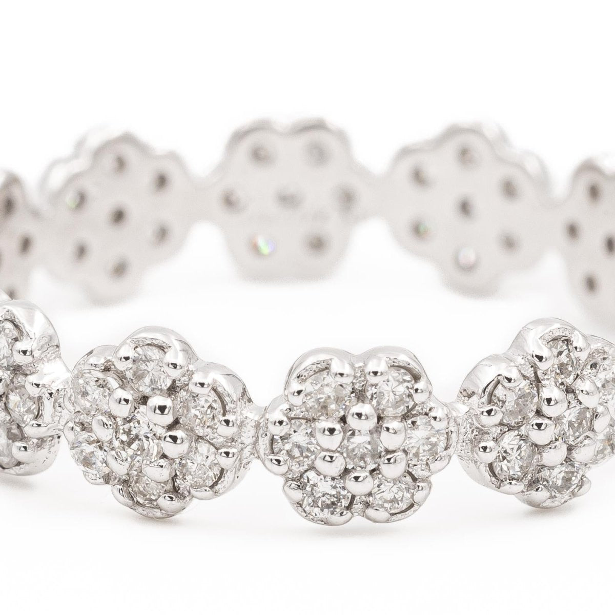 Bague GINETTE NY "Be mine mini lotus" en or blanc et diamant - Castafiore