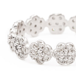 Bague GINETTE NY "Be mine mini lotus" en or blanc et diamant - Castafiore