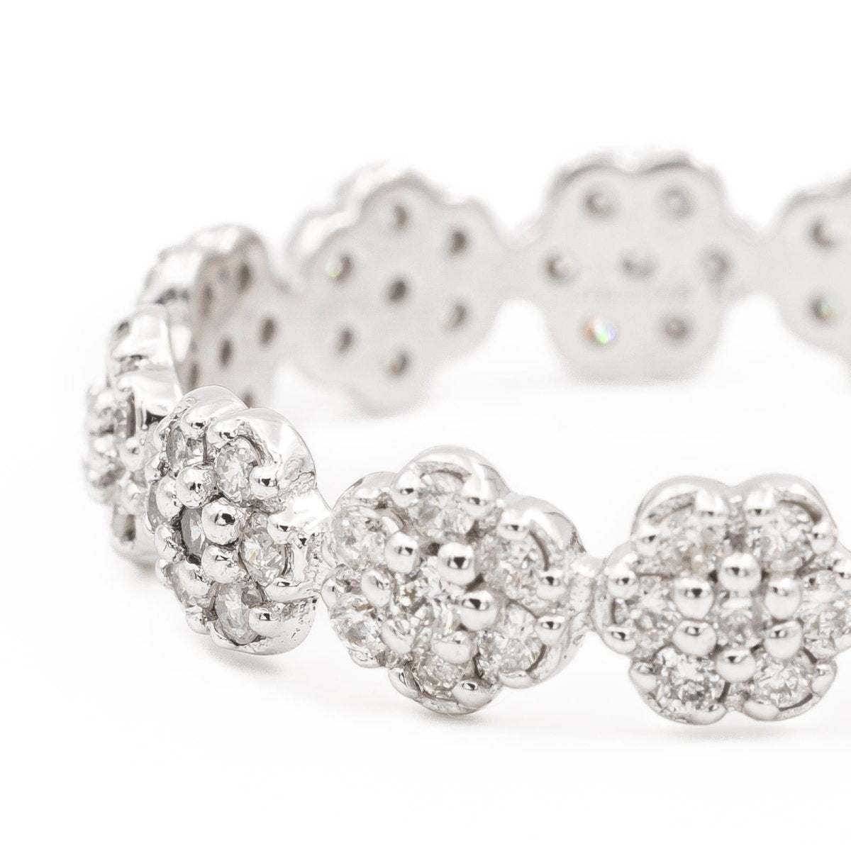 Bague GINETTE NY "Be mine mini lotus" en or blanc et diamant - Castafiore