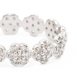 Bague GINETTE NY "Be mine mini lotus" en or blanc et diamant - Castafiore