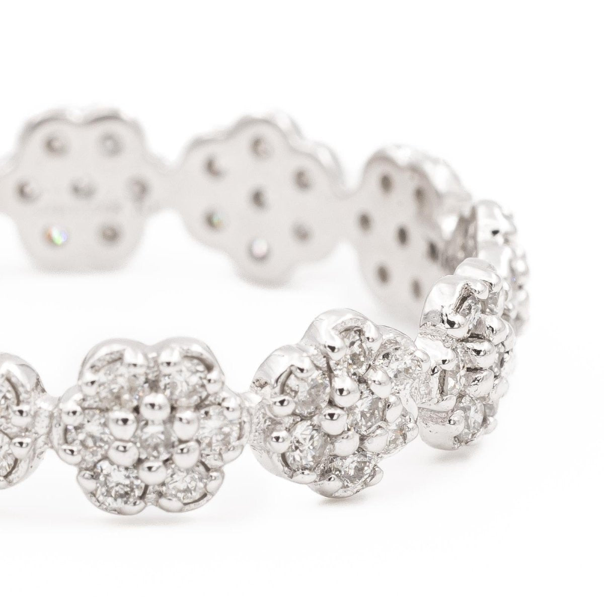 Bague GINETTE NY "Be mine mini lotus" en or blanc et diamant - Castafiore