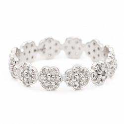 Bague GINETTE NY "Be mine mini lotus" en or blanc et diamant - Castafiore