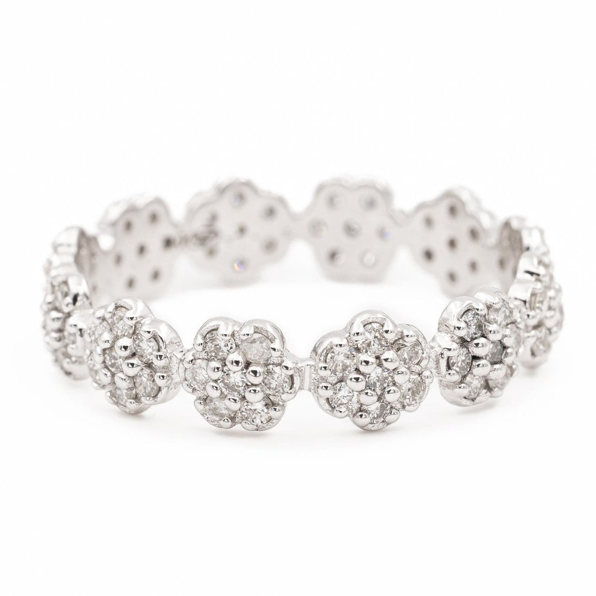 Bague GINETTE NY "Be mine mini lotus" en or blanc et diamant - Castafiore