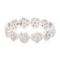 Bague GINETTE NY "Be mine mini lotus" en or blanc et diamant - Castafiore