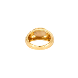Bague Godron en or jaune et opale - Castafiore