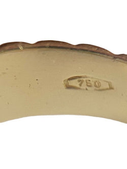 Bague godronnée en or jaune 18 carats sertie d'un saphir - Castafiore