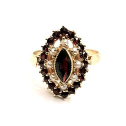 Bague grenats vintage - Castafiore
