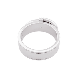 Bague GUCCI "Ceinture" en or blanc et diamants. - Castafiore