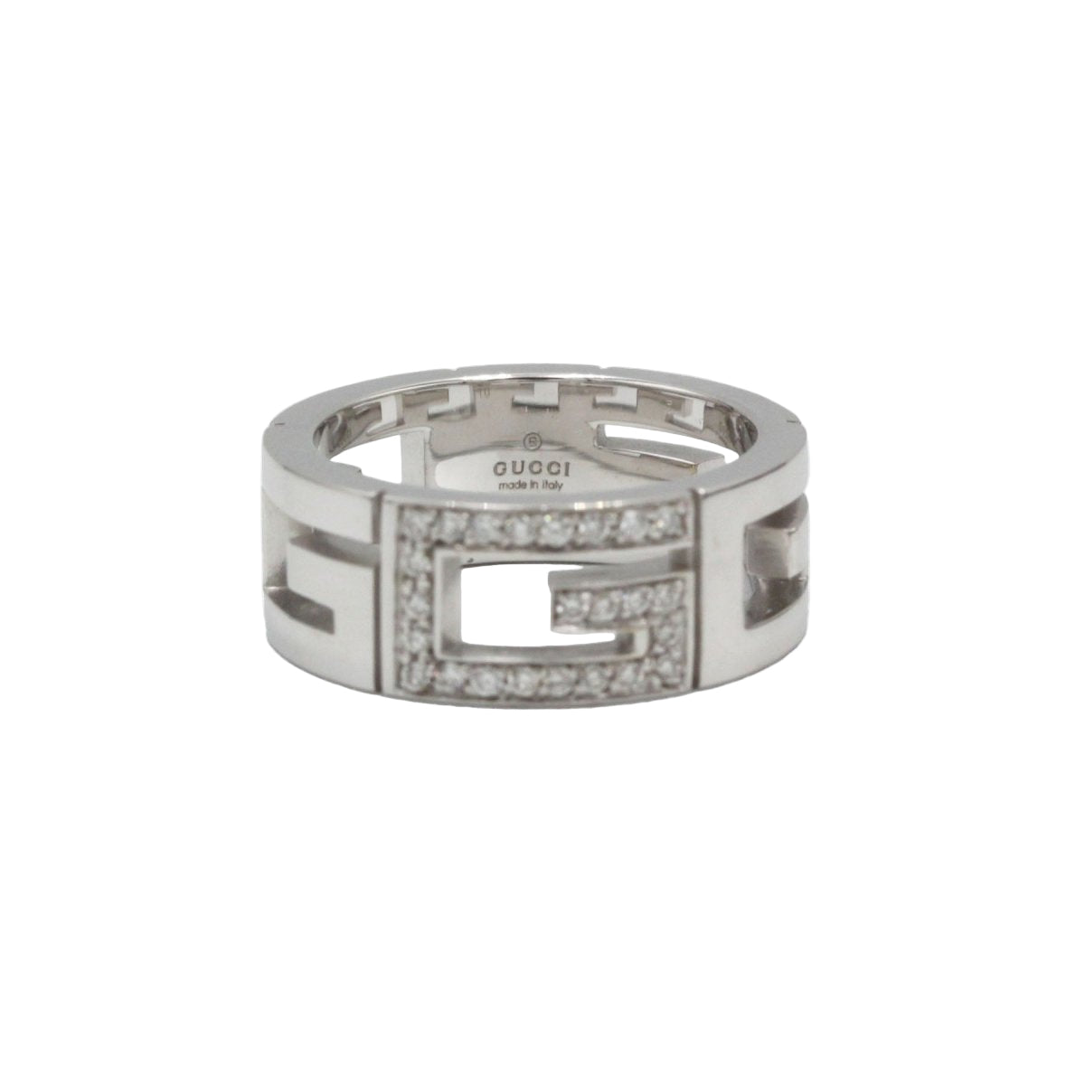 Bague GUCCI en or blanc et diamants - Castafiore